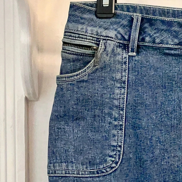 Vintage Carolina Blue Maxi Denim Skirt with Front Slit - Picture 8 of 8